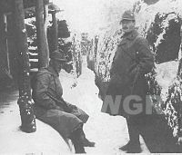 Oberleutnant Feierle (li.) an der Putylowka 1915